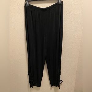 Chico's Travelers Slinky Pull On Drawstring Cinch Ankle Pants Size M